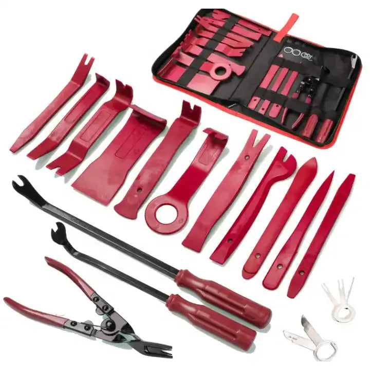 Aftrækkersæt, pakke med 19 dele, Rød - BilligStyling