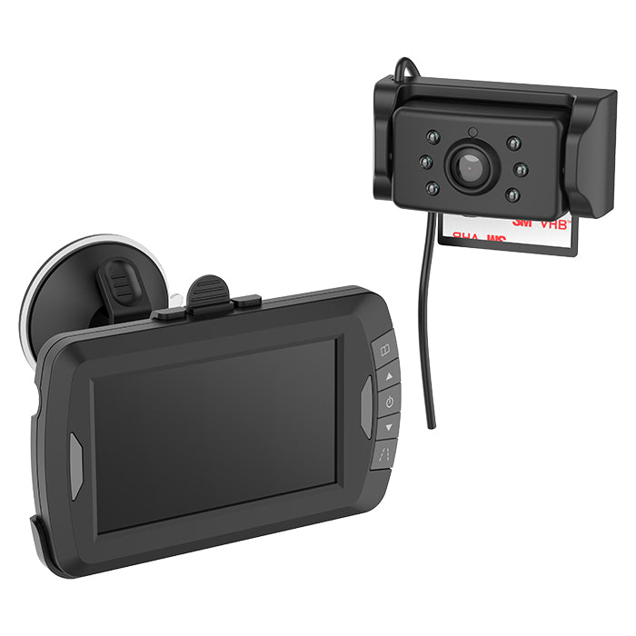 Bakkamerasæt m. 4,3" skærm trådløs 12/24V avant