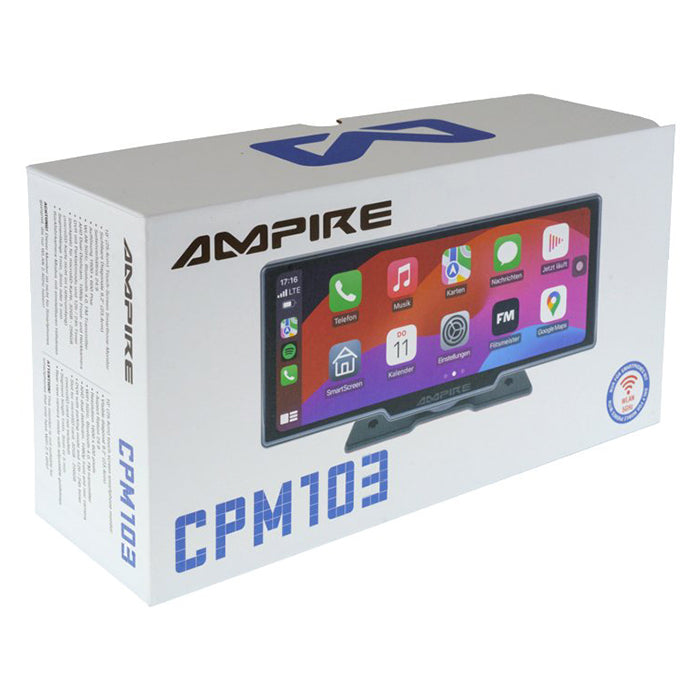 Ampire 10" Skærm med CarPlay Android Auto AHD Dashcam ampire