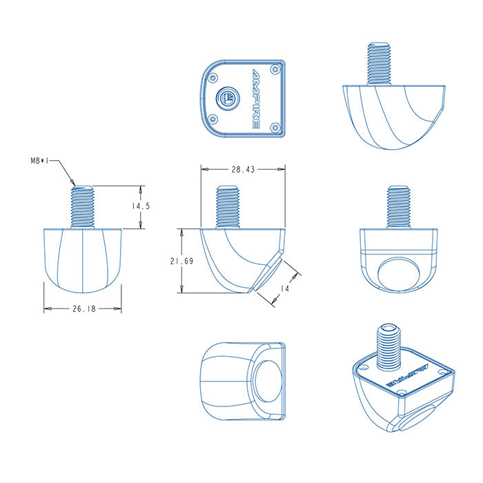 Ampire bakkamera m. 155° vidvinkel ampire