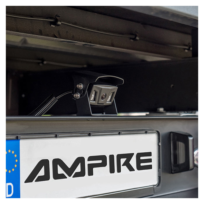 Ampire Farve bakkamera med IR universal sort 10m kabel ampire