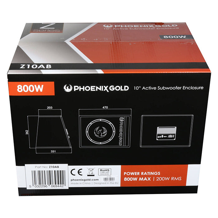 Phoenix Gold 10 Subwoofer m kabler og fjernbetjening Phoenix_g
