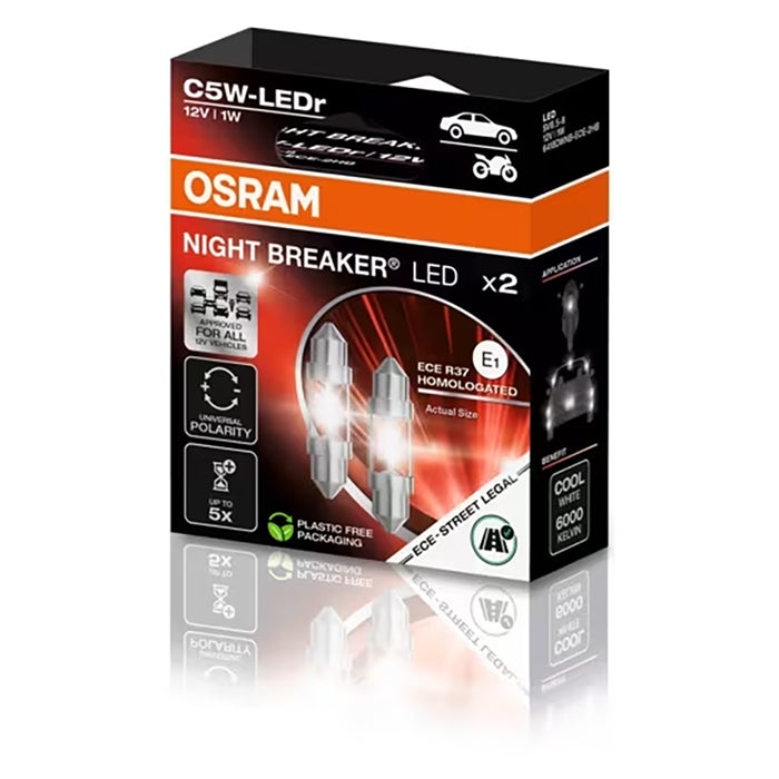 Osram Night Breaker LED C5W ECE - Sæt osram