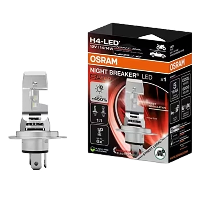 Osram Night Breaker LED Speed H4 +450% 12V - 1 stk. osram