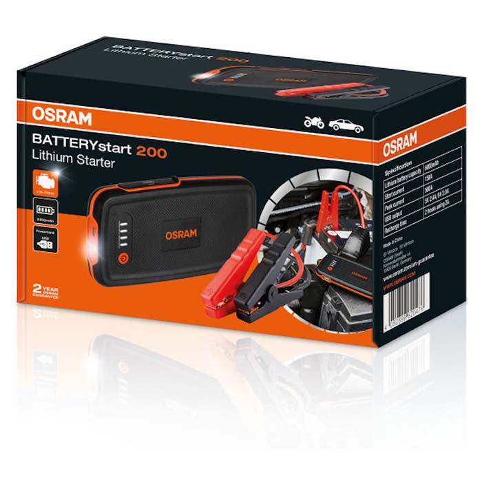 Osram BATTERYstart 200 – Kompakt Jumpstarter & Powerbank (500A) - BilligStyling