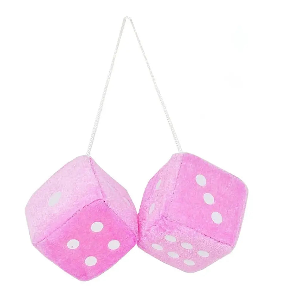 Terninger til forruden, 7x7 cm, Pink, sæt med 2 stk. - BilligStyling