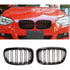 BMW 1-serie F20/F21 (2011-2015) Frontgrill nyrer - Sort højglans - Komplet sæt - BilligStyling