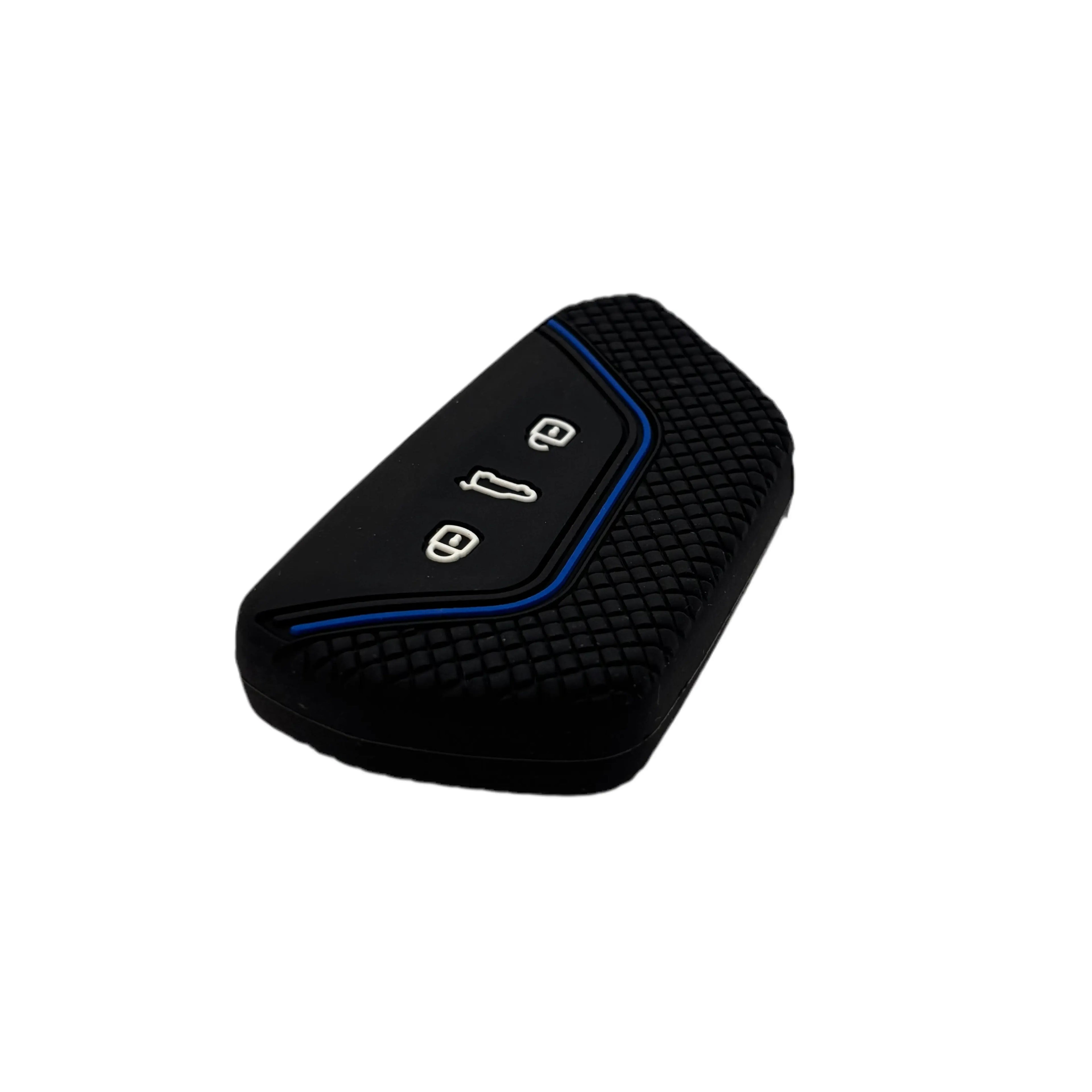 Bilnøgle silikone cover, Blå - Volkswagen, Skoda, SEAT - BilligStyling