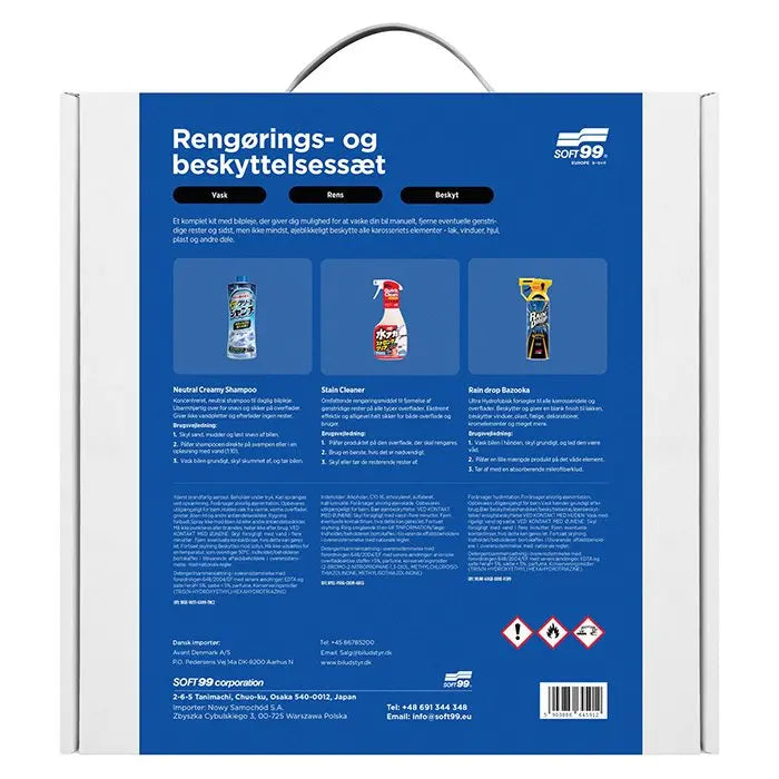 Soft99 Vask og Coating Kit - Sæt med 3 dele - BilligStyling