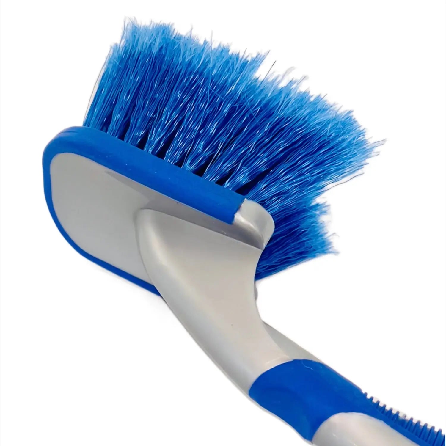 Dækbørste, blå, ergonomisk håndtag, tire brush - BilligStyling