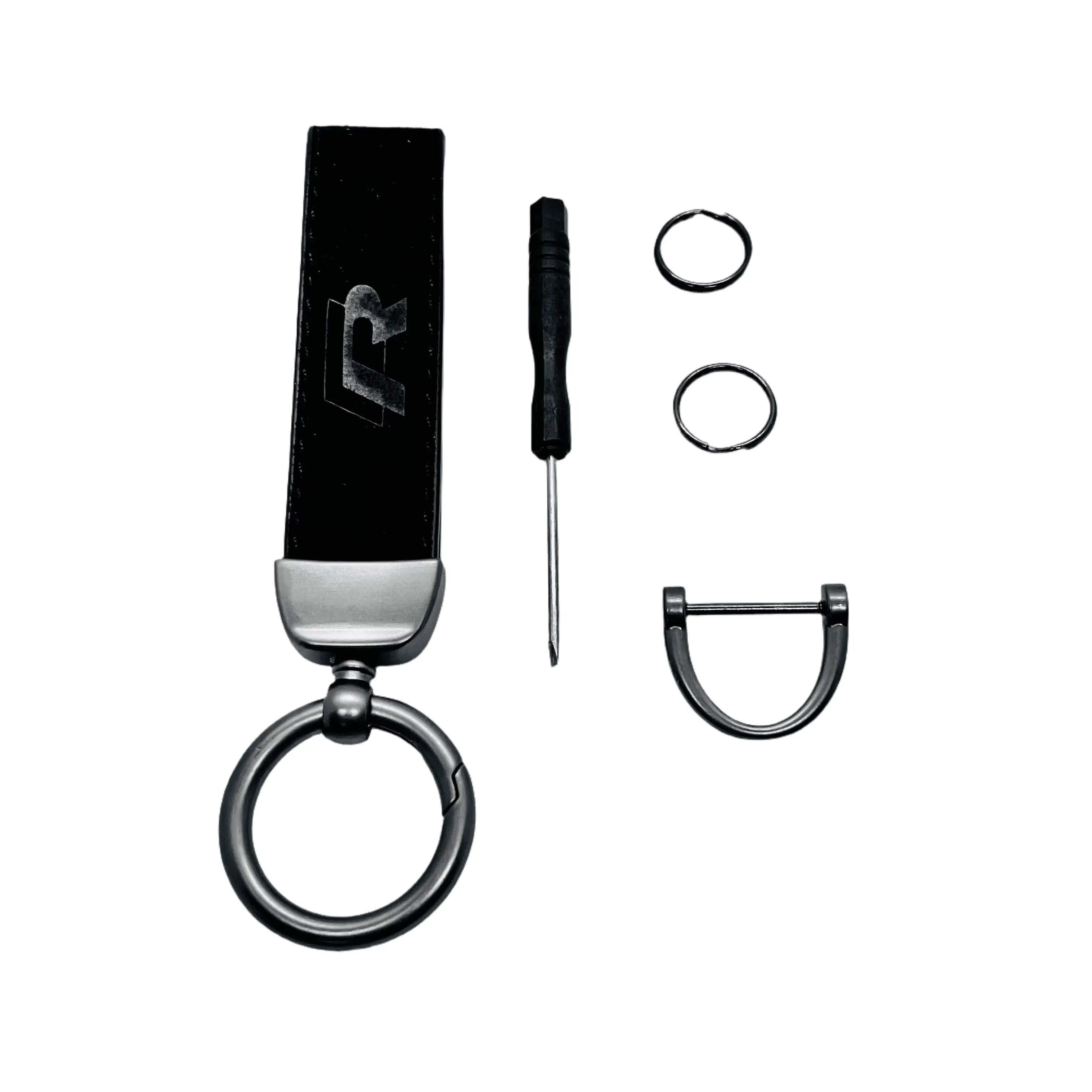 Volkswagen R-line nøglering, Sort læder - BilligStyling