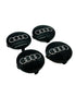 Audi centerkapsler i sort, sæt med 4 stk - 60/68 mm - BilligStyling