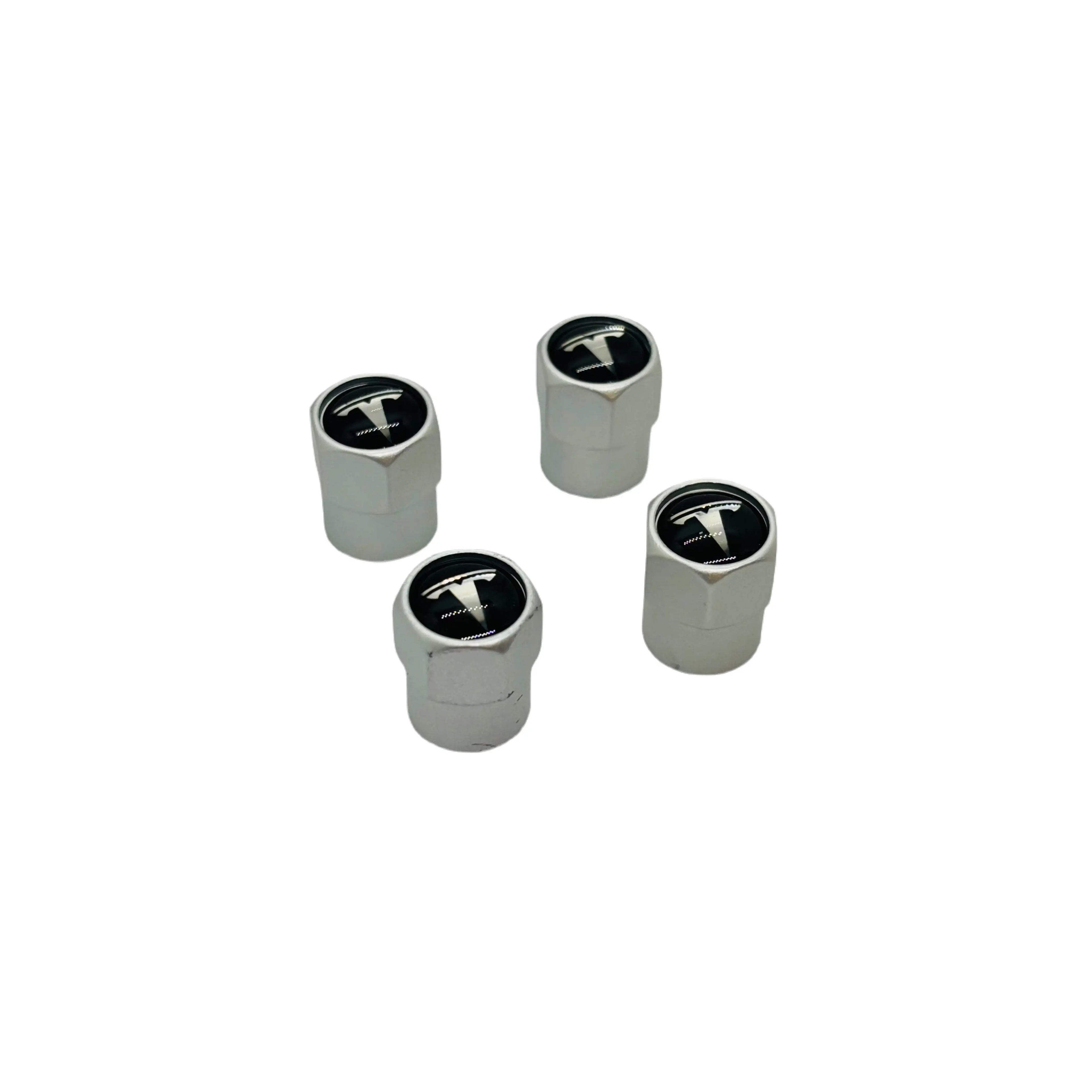 Tesla Ventilhætter, Sølv, sæt med 4 stk. - BilligStyling