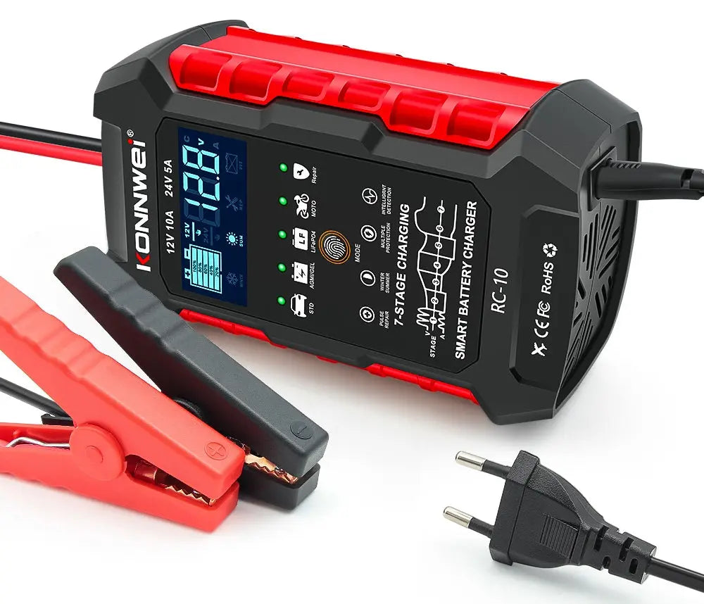 KONNWEI Batterilader RC-10 12V/24V - BilligStyling