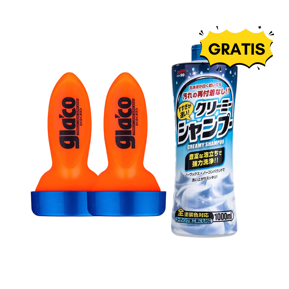 Soft99 Glaco QAD Bundle – 2x Glasforsegling + Gratis Neutral Shampoo Creamy 1L Soft99
