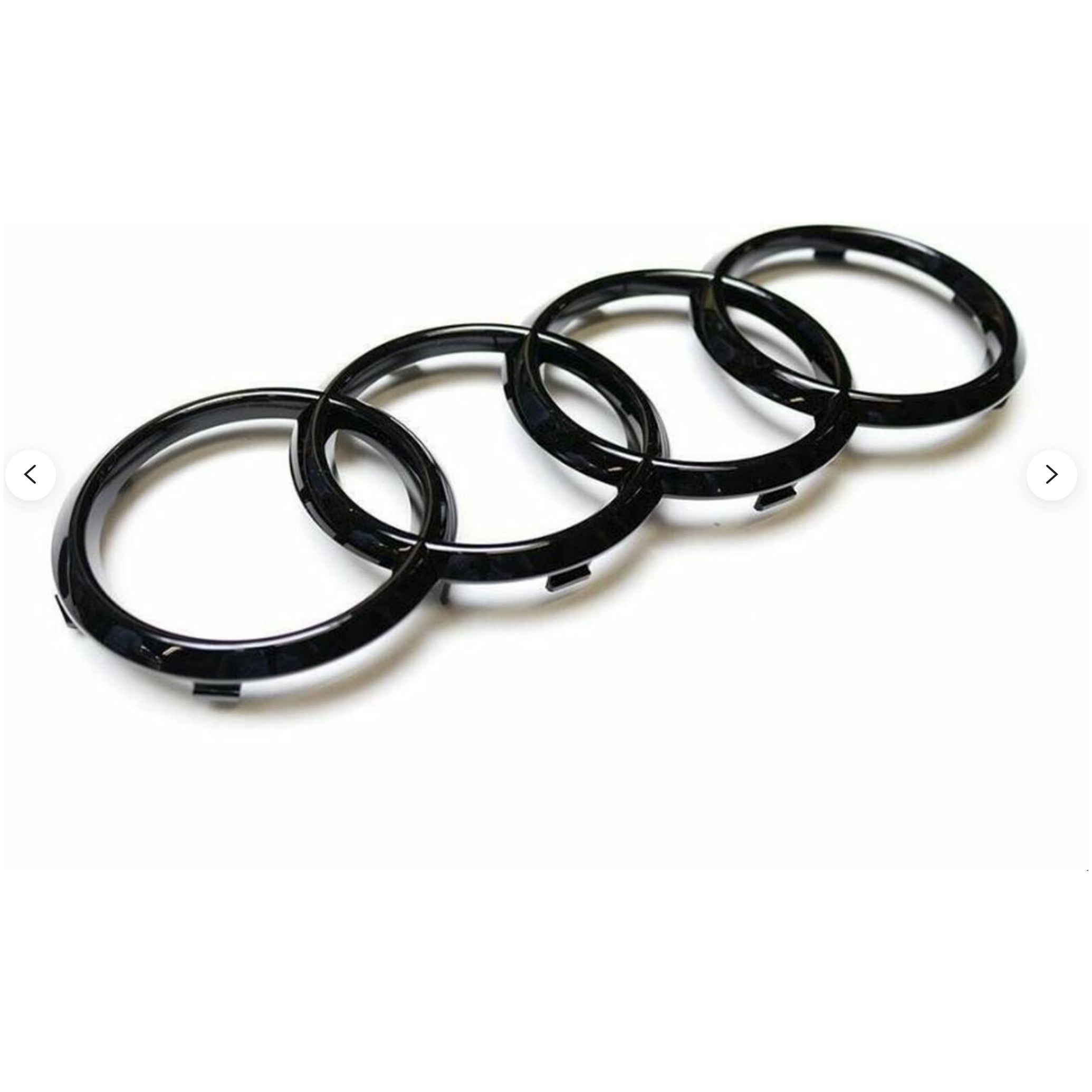Audi ringe i sort, Front - BilligStyling