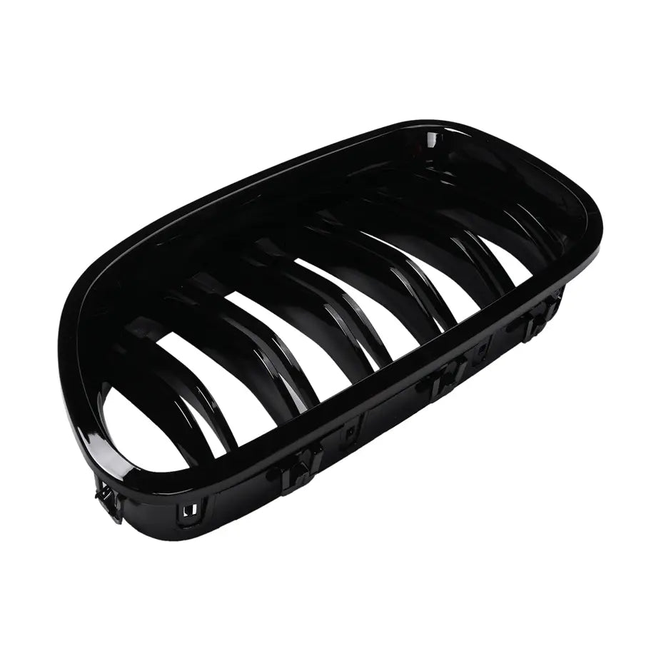 BMW frontgrill nyrer - Sort højglans - Komplet sæt, til 5-serie F modeller - BilligStyling