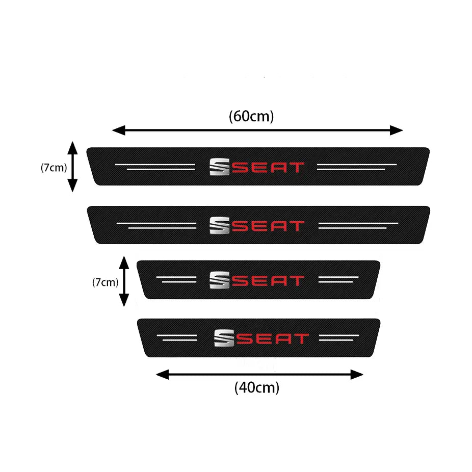 SEAT indstigningslister, sæt med 4 stk - BilligStyling