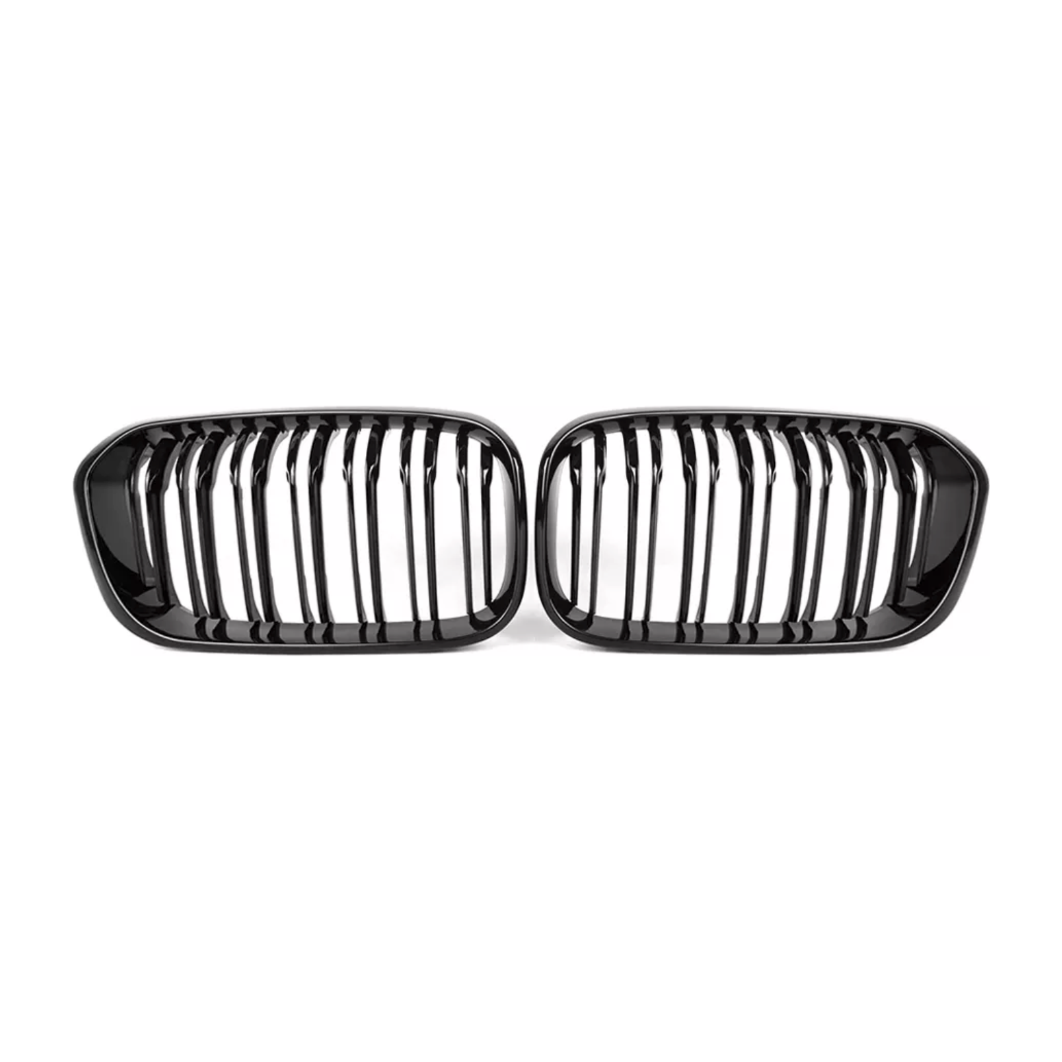 BMW 1-serie F20 LCI frontgrill nyrer - Sort højglans - Komplet sæt - BilligStyling