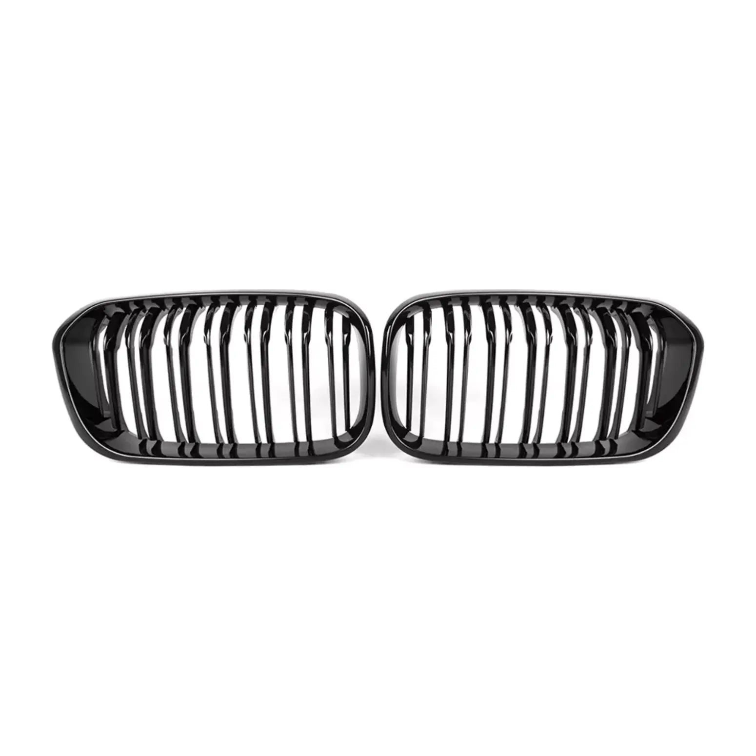 BMW 1-serie F20 LCI frontgrill nyrer - Sort højglans - Komplet sæt - BilligStyling