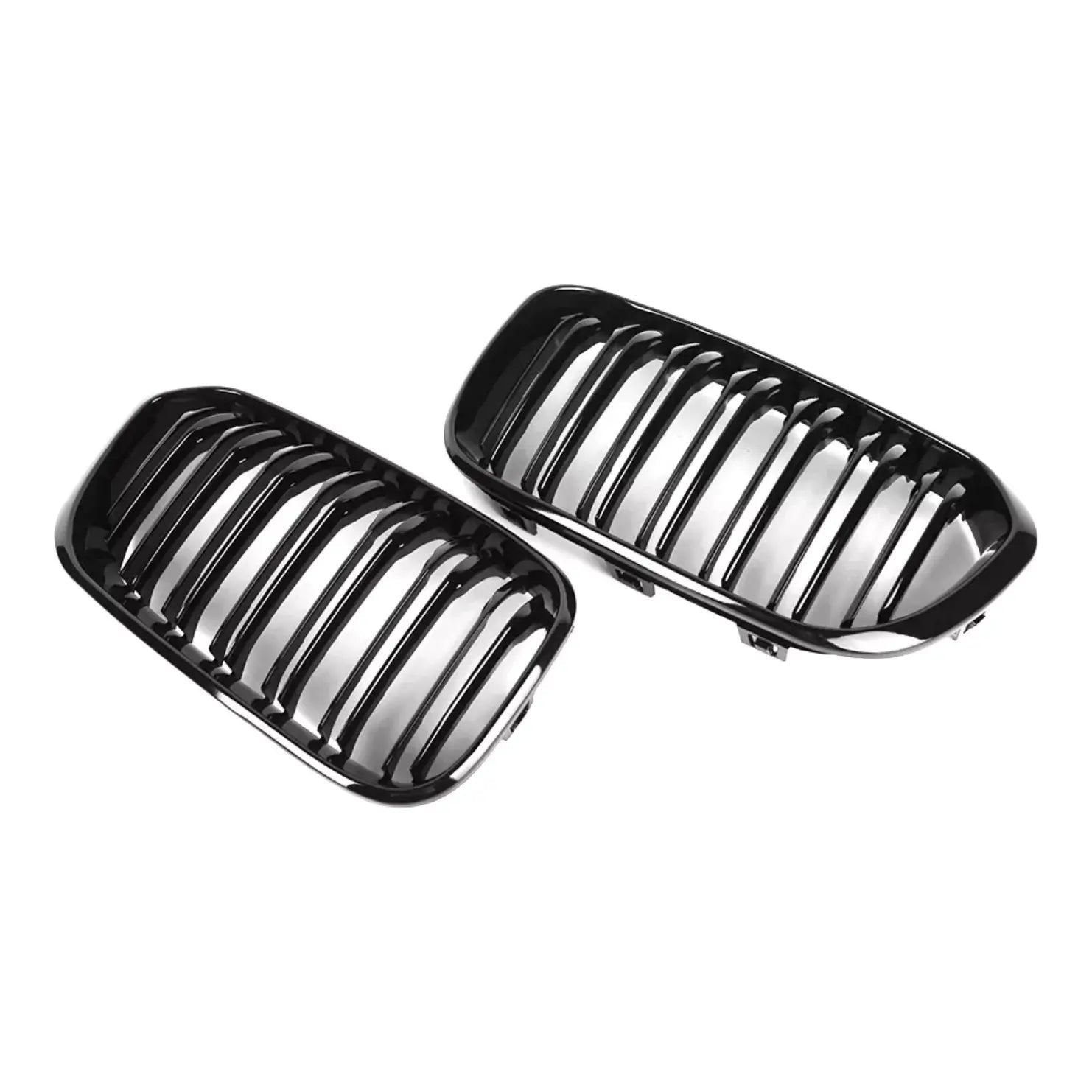 BMW 1-serie F20 LCI frontgrill nyrer - Sort højglans - Komplet sæt - BilligStyling