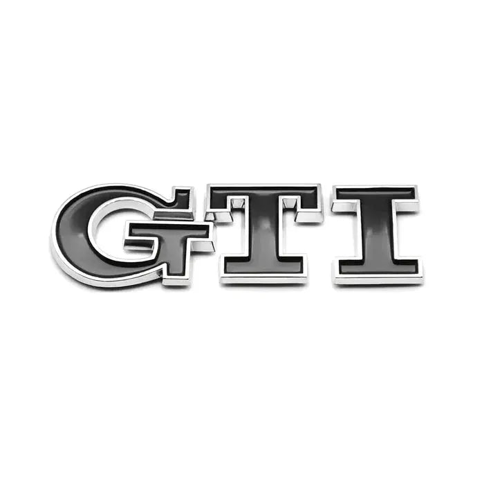 Volkswagen GTI emblem, sort/sølv - BilligStyling