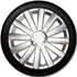 13" Spyder Pro silver hjulkapselsæt coverline