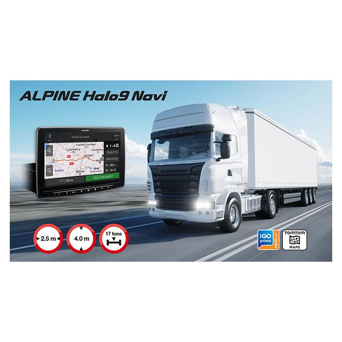 Alpine INE-F904DC Halo9 med navi og truck kort alpine