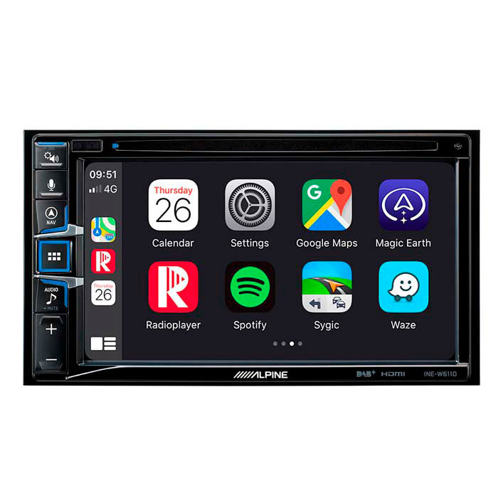 Alpine INE-W611DC 2-DIN multimedia station m truckkort alpine