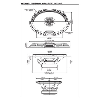 Alpine R2-S69 6x9&quot; højttaler 2 vejs coaxial alpine