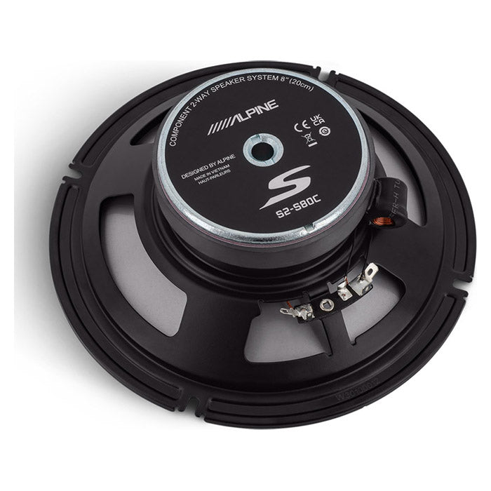 Alpine S2-S80C 8&quot; højttaler 2 vejs komponentsæt alpine