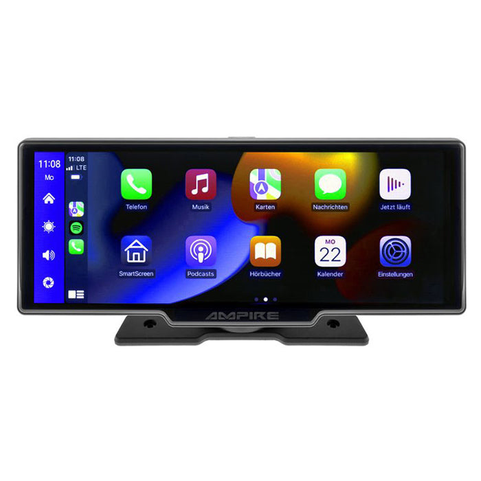 Ampire 10" Skærm med CarPlay Android Auto AHD Dashcam ampire