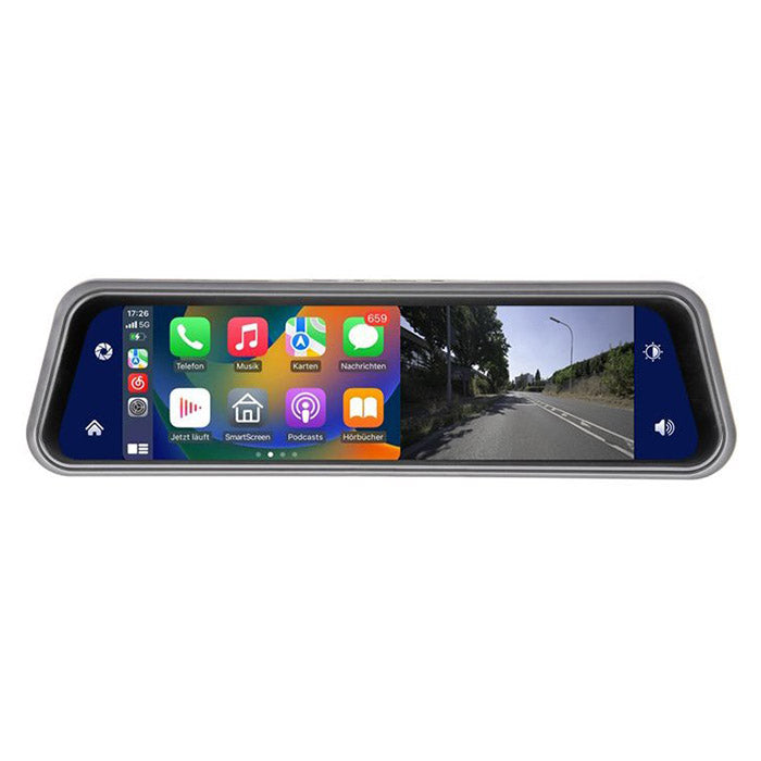 Ampire 9&quot; bakspejl med CarPlay, Android Auto, Dashcam ampire