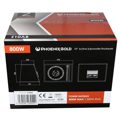 Phoenix Gold 10 Subwoofer m kabler og fjernbetjening Phoenix_g