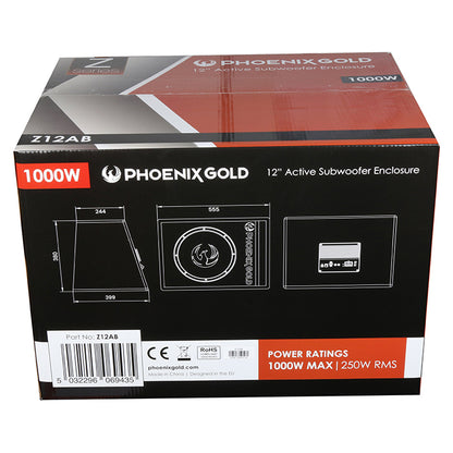 Phoenix Gold 12 subwoofer m kabler og fjernbetjening Phoenix_g