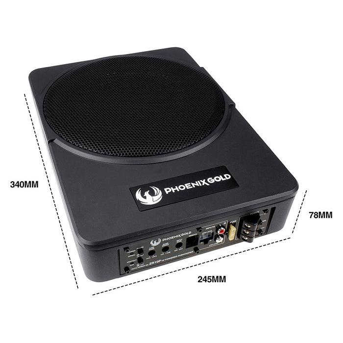 Phoenix Gold 10” aktiv subwoofer under sæde 200W RMS Phoenix_g