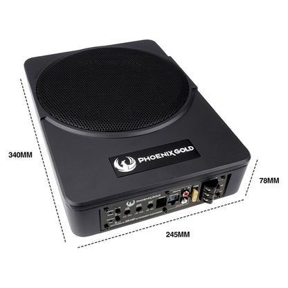 Phoenix Gold 10” aktiv subwoofer under sæde 200W RMS Phoenix_g