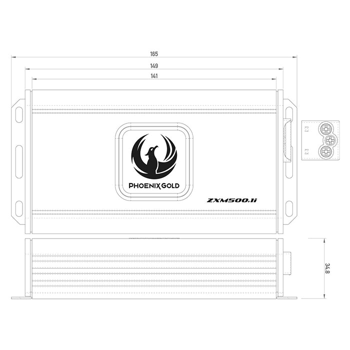 Phoenix Gold 1x500W CLASS-D "mini" forstærker Phoenix_g