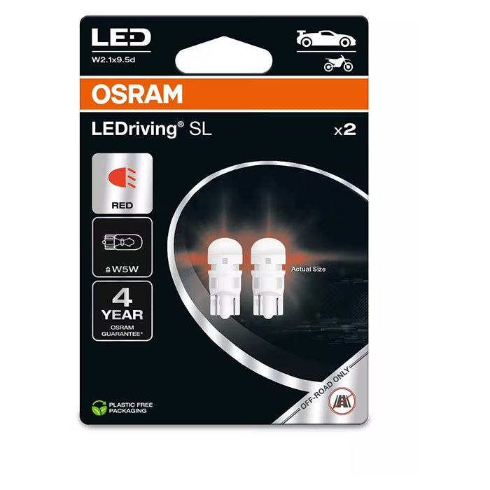 Osram LEDriving SL Rød W5W - Sæt osram
