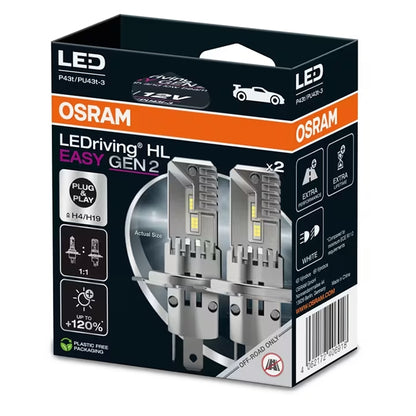 Osram LEDriving HL Easy Gen 2 H4/H19 12V - Sæt osram