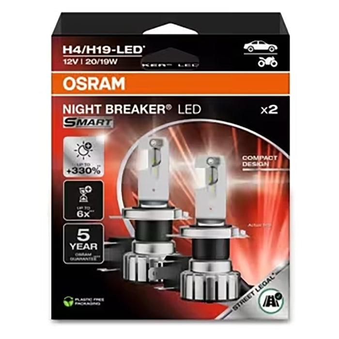 Osram Night Breaker Smart H4/H19 LED 12V - Sæt osram