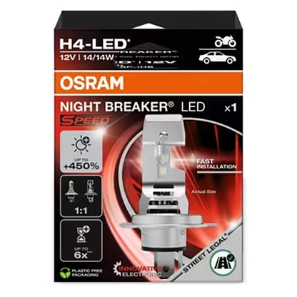 Osram Night Breaker LED Speed H4 +450% 12V - 1 stk. osram