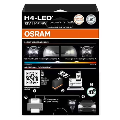 Osram Night Breaker LED Speed H4 +450% 12V - 1 stk. osram