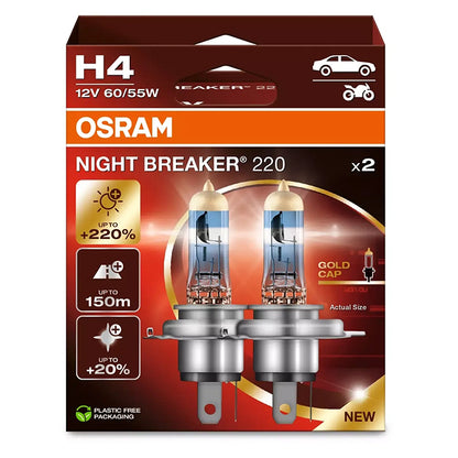Osram Night Breaker 220 H4 60/55W 12V - Sæt osram