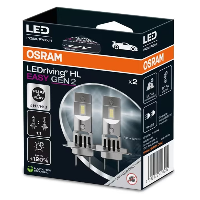 Osram LEDriving HL Easy H7/H18 Gen 2 - Sæt osram