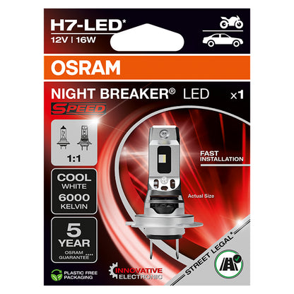 Osram Night Breaker LED Speed H7 til MC - 1 stk. osram