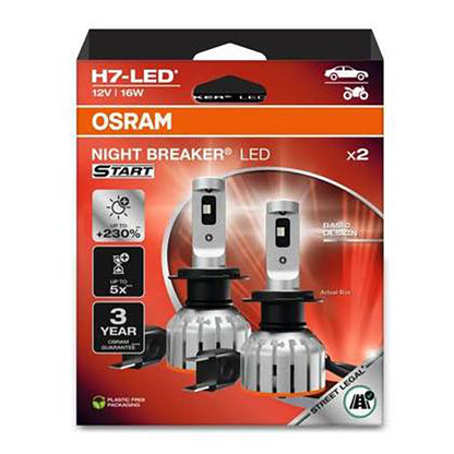 Osram Night Breaker Start H7-LED 12V - sæt osram