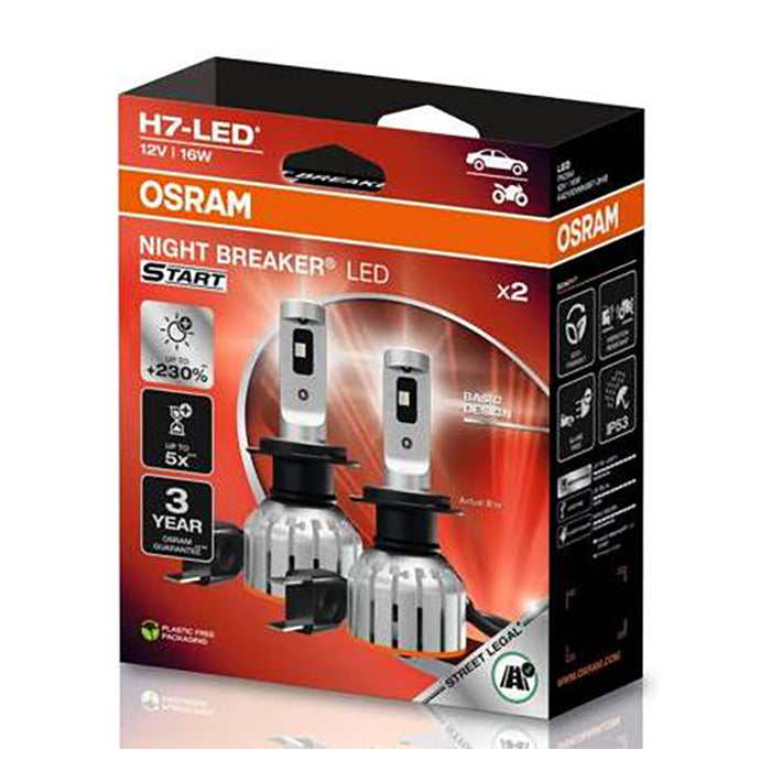 Osram Night Breaker Start H7-LED 12V - sæt osram