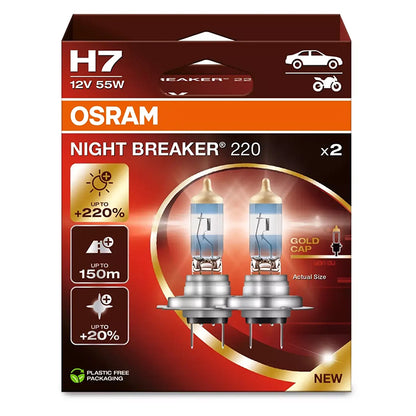 Osram Night Breaker 220 H7 55W 12V - Sæt osram