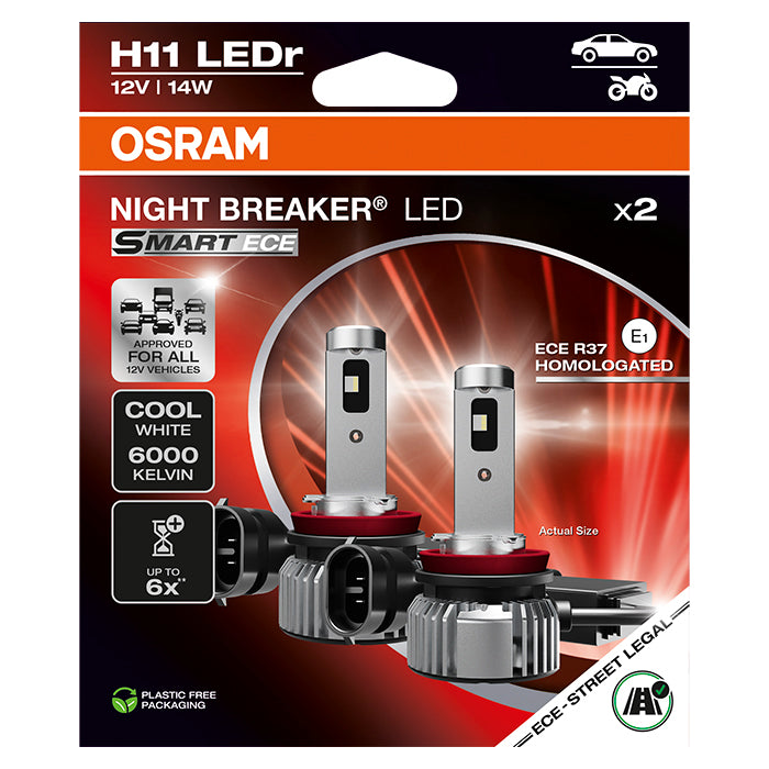 Osram Night Breaker LED Smart H11 ECE godkendt - Sæt osram